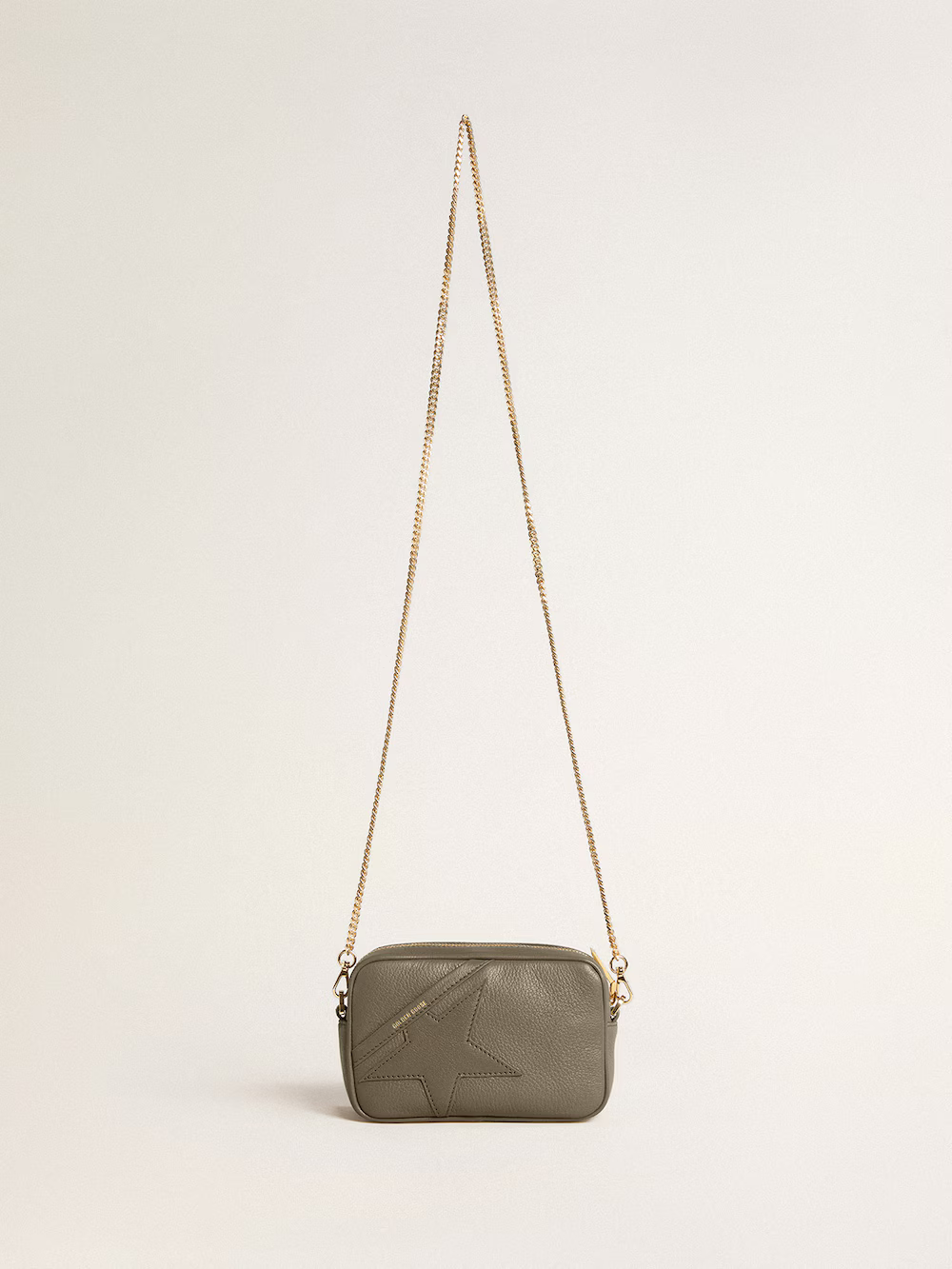 Mini Star Bag in sage-green leather with tone-on-tone star