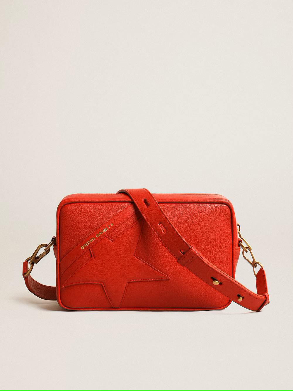 Bolso Star para mujer en piel rojo vivo