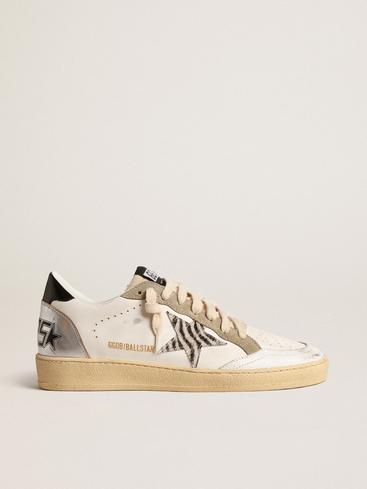 Ball Star LTD with zebra-print star and metallic leather insert