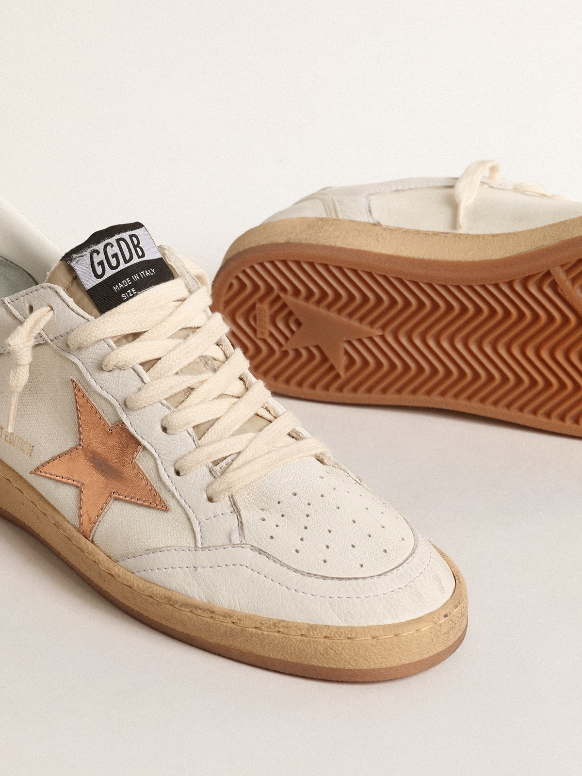 Ball Star LTD in canvas and nappa with bronze metallic leather star