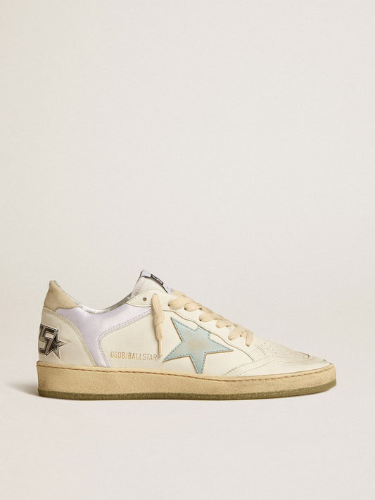 Ball Star in nylon and leather with pink and light blue star and beige heel tab