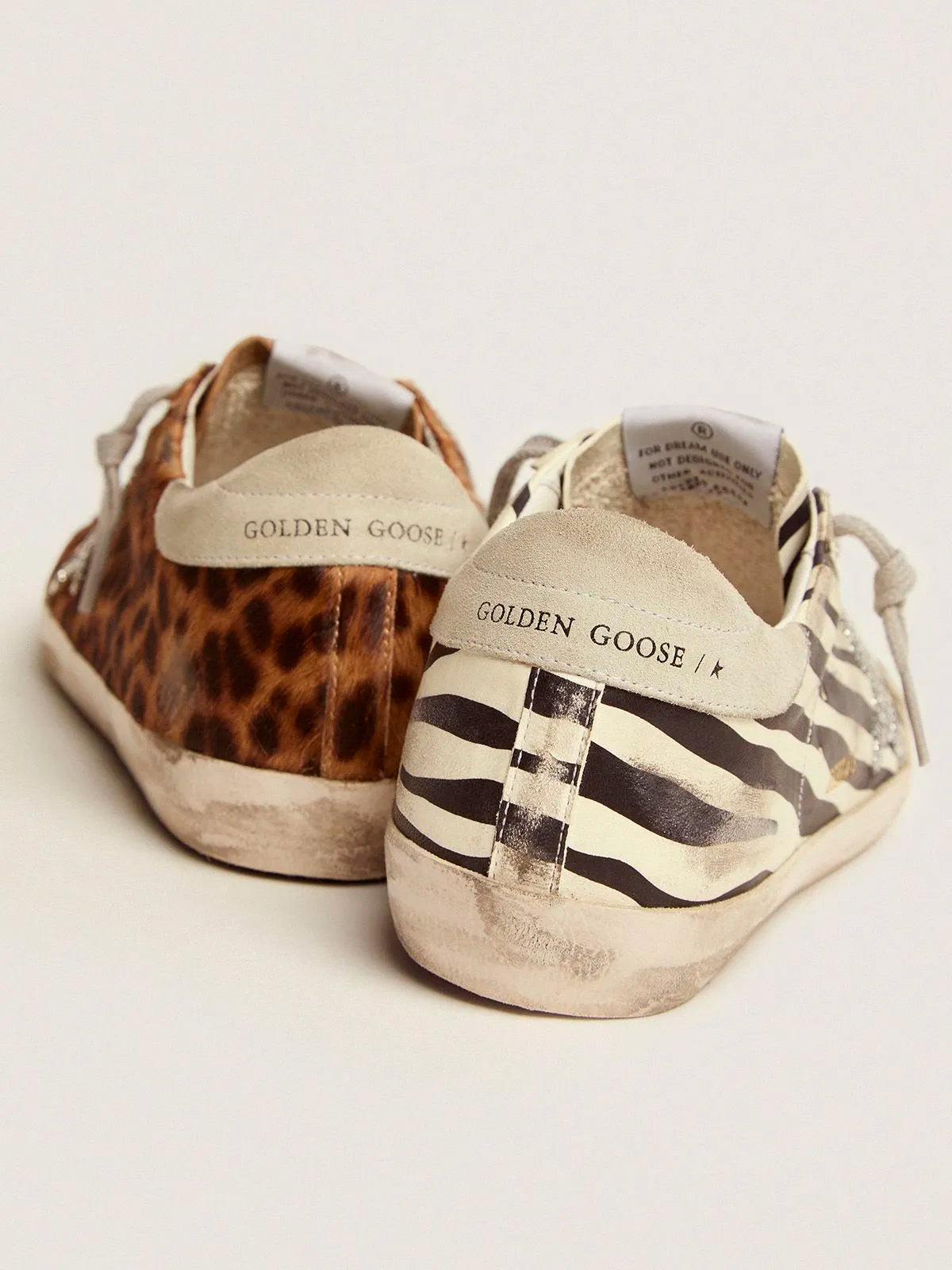 Super-Star LTD sneakers in animal-print pony skin with Swarovski crystal star