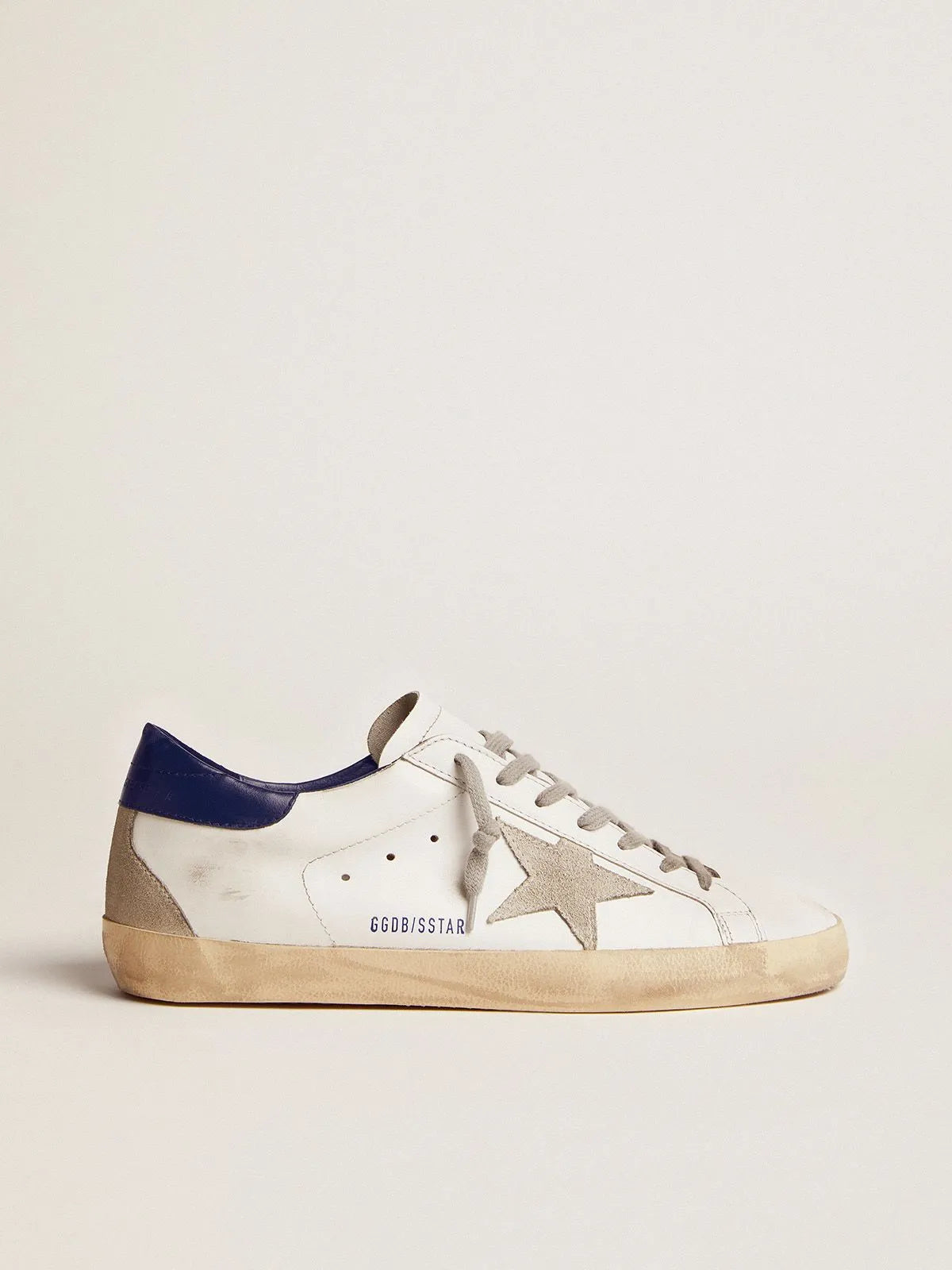 Star Super-Star-Sneaker aus Wildleder mit blauer Fersenlasche